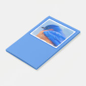 Bluebird-Malerei - Original Bird Art Post-it Klebezettel (angewinkelt)