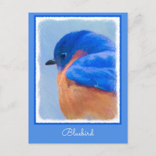 Bluebird-Malerei - Original Bird Art Postkarte