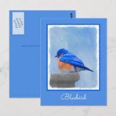 Bluebird-Malerei - Original Bird Art Postkarte (Vorne/Hinten)
