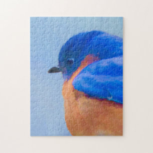 Bluebird-Malerei - Original Bird Art Puzzle
