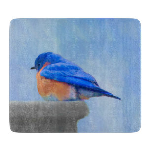 Bluebird-Malerei - Original Bird Art Schneidebrett