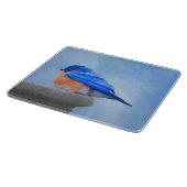 Bluebird-Malerei - Original Bird Art Schneidebrett (Ecke)