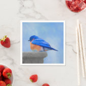 Bluebird-Malerei - Original Bird Art Serviette (Beispiel)