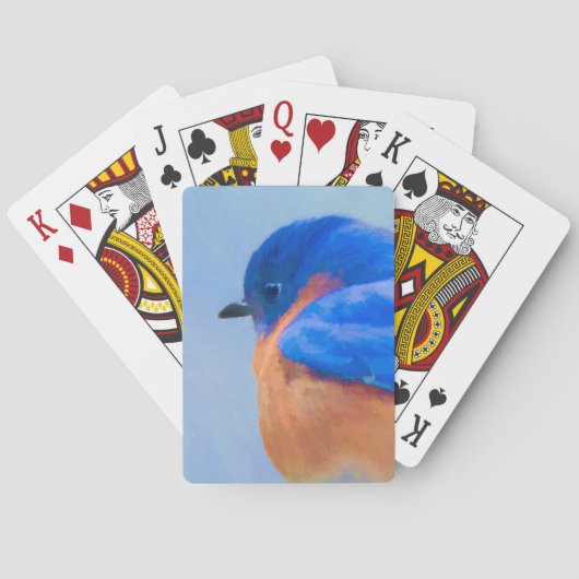 Bluebird-Malerei - Original Bird Art Spielkarten (Rückseite)