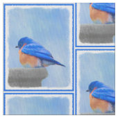 Bluebird-Malerei - Original Bird Art Stoff (Nahaufnahme)