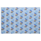 Bluebird-Malerei - Original Bird Art Stoff (Fat Quarter (45,7 x 55,9 cm))