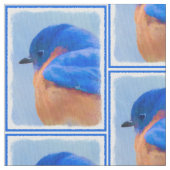 Bluebird-Malerei - Original Bird Art Stoff (Nahaufnahme)