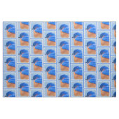 Bluebird-Malerei - Original Bird Art Stoff (Fat Quarter (45,7 x 55,9 cm))