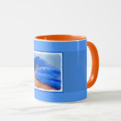 Bluebird-Malerei - Original Bird Art Tasse (VorderseiteRechts)