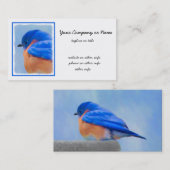 Bluebird-Malerei - Original Bird Art Visitenkarte (Vorne/Hinten)