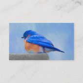 Bluebird-Malerei - Original Bird Art Visitenkarte (Rückseite)