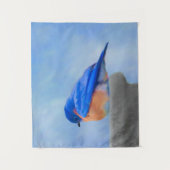 Bluebird-Malerei - Original Bird Art Wandteppich (Vorderseite)
