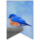 Bluebird-Malerei - Original Bird Art Wimpelkette (Dritte Fahne)
