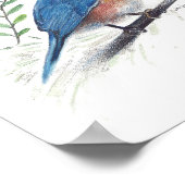 Bluebird-Malkunst Print Poster (Ecke)