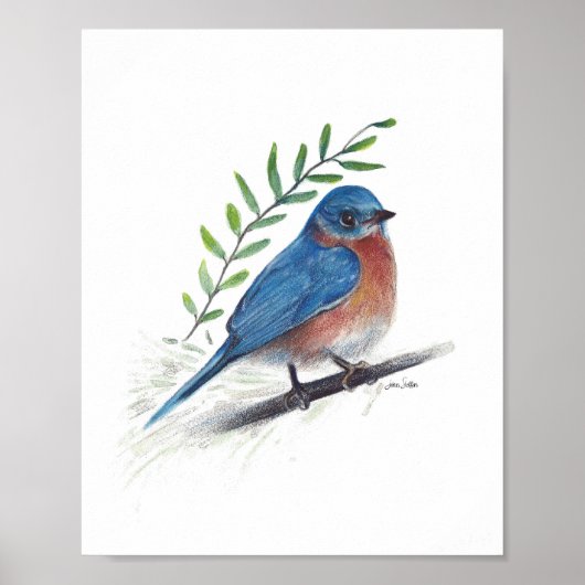 Bluebird-Malkunst Print Poster (Vorne)