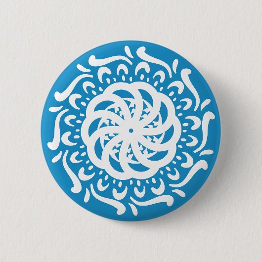 Bluebird Mandala Button (Vorderseite)