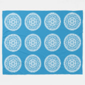 Bluebird Mandala Fleecedecke (Vorderseite (Horizontal))