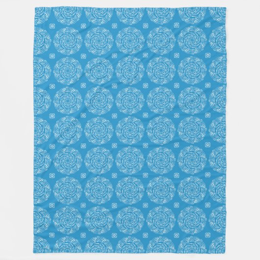 Bluebird Mandala Fleecedecke (Vorderseite)