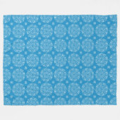 Bluebird Mandala Fleecedecke (Vorderseite (Horizontal))