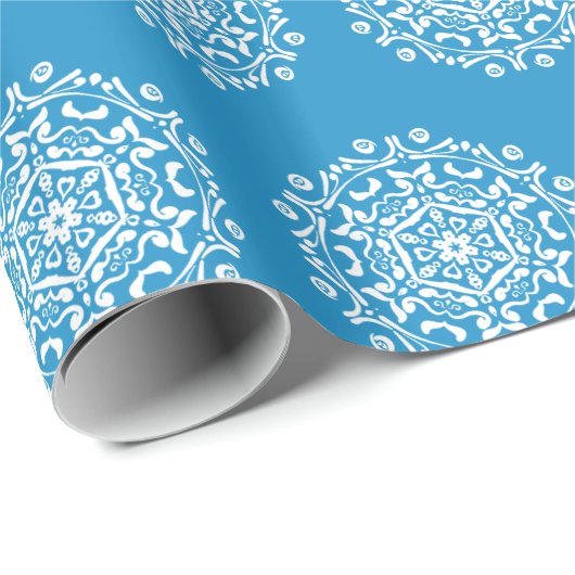 Bluebird Mandala Geschenkpapier (Rolleneckpunkt)