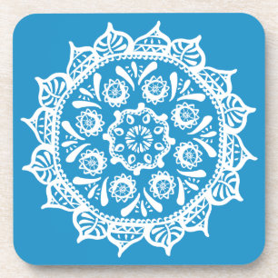 Bluebird Mandala Getränkeuntersetzer