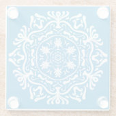 Bluebird Mandala Glasuntersetzer (Rückseite)