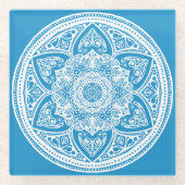 Bluebird Mandala Glasuntersetzer (Vorderseite)