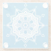 Bluebird Mandala Glasuntersetzer (Rückseite)
