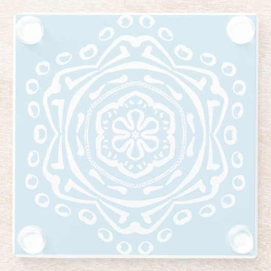 Bluebird Mandala Glasuntersetzer (Rückseite)