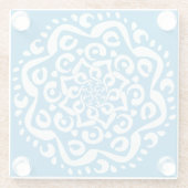 Bluebird Mandala Glasuntersetzer (Rückseite)