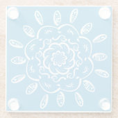 Bluebird Mandala Glasuntersetzer (Rückseite)