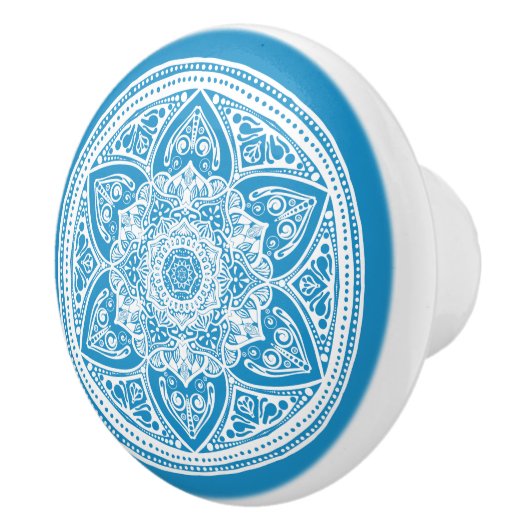Bluebird Mandala Keramikknauf (Rechts)
