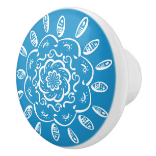 Bluebird Mandala Keramikknauf