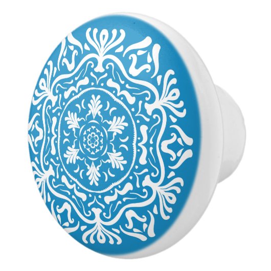 Bluebird Mandala Keramikknauf (Rechts)