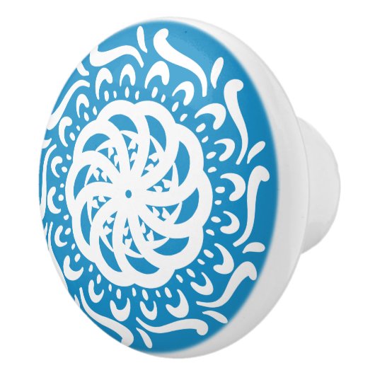 Bluebird Mandala Keramikknauf (Rechts)