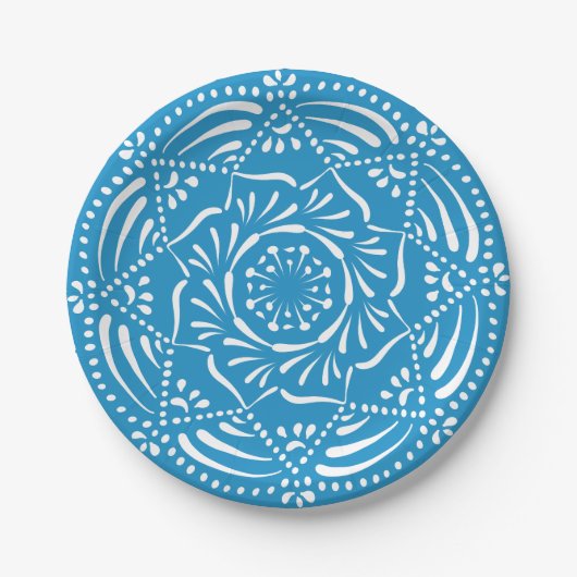 Bluebird Mandala Pappteller (Vorderseite)