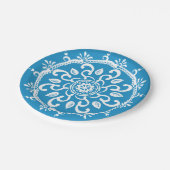 Bluebird Mandala Pappteller (Schrägansicht)