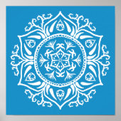 Bluebird Mandala Poster (Vorne)