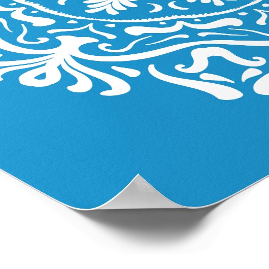 Bluebird Mandala Poster (Ecke)