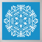 Bluebird Mandala Poster (Vorne)