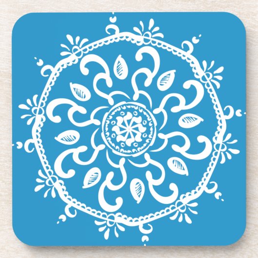 Bluebird Mandala Untersetzer (Vorderseite)