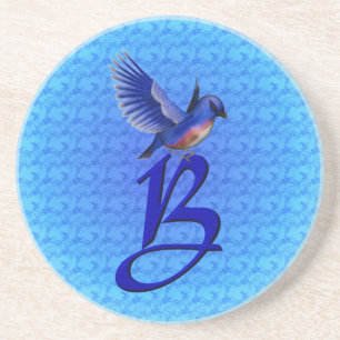 Bluebird Monogram Anfangs B Elegant Getränkeuntersetzer
