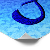 Bluebird Monogram Initial A Poster (Ecke)