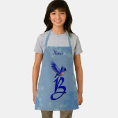 Bluebird Monogram Initial B Ihr Name Schürze (Insitu)