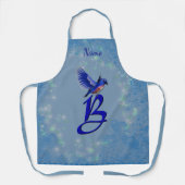 Bluebird Monogram Initial B Ihr Name Schürze (Vorderseite)