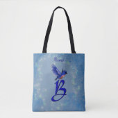 Bluebird Monogram Initial B Ihr Name Tasche (Vorderseite)