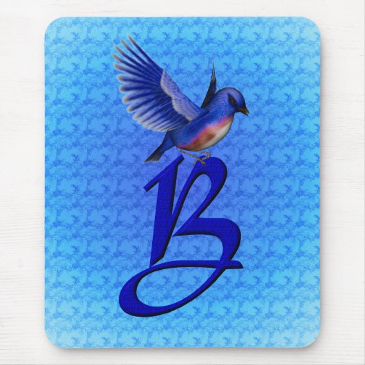 Bluebird Monogram Initial B Mousepad (Vorne)