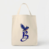 Bluebird Monogram Initial B Tragetasche (Vorne)