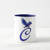 Bluebird Monogram Initial C Elegant Tasse (Zentrum)
