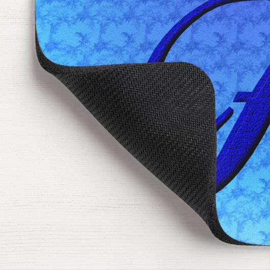 Bluebird Monogram Initial F Mousepad (Ecke)